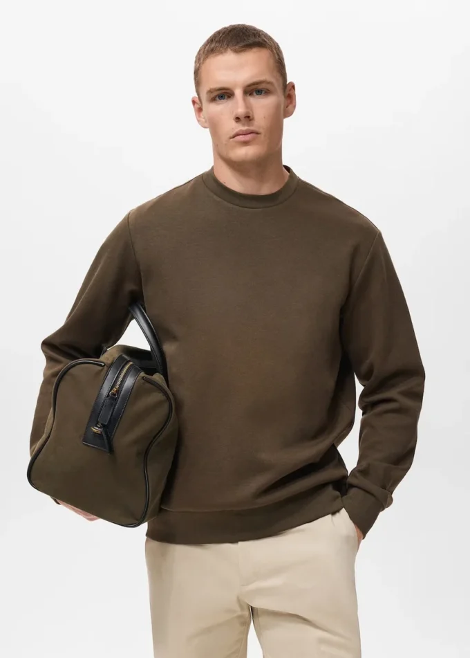 Bavlněná mikina s pravidelným střihem Bavlněná mikina s pravidelným střihem