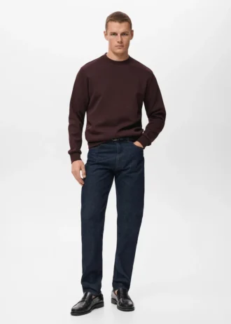 Bavlněná mikina s pravidelným střihem Bavlněná mikina s pravidelným střihem