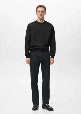 Bavlněná mikina s pravidelným střihem