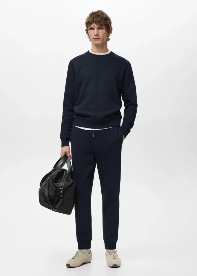 Bavlněná mikina s pravidelným střihem Bavlněná mikina s pravidelným střihem