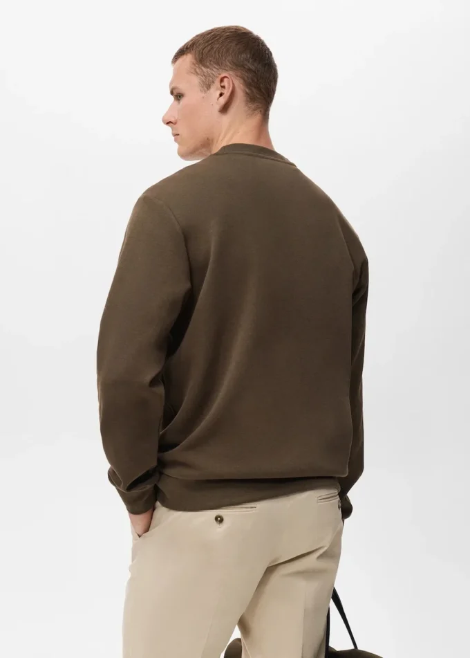 Bavlněná mikina s pravidelným střihem Bavlněná mikina s pravidelným střihem