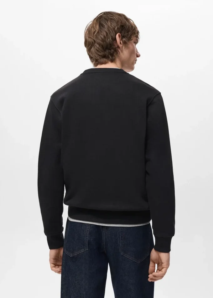 Bavlněná mikina s pravidelným střihem Bavlněná mikina s pravidelným střihem