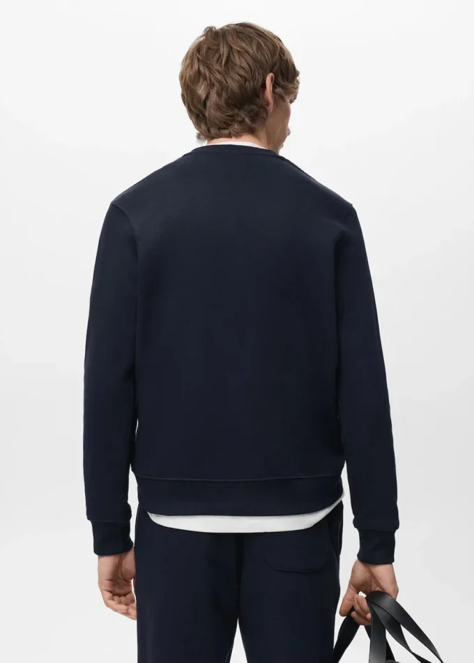 Bavlněná mikina s pravidelným střihem Bavlněná mikina s pravidelným střihem