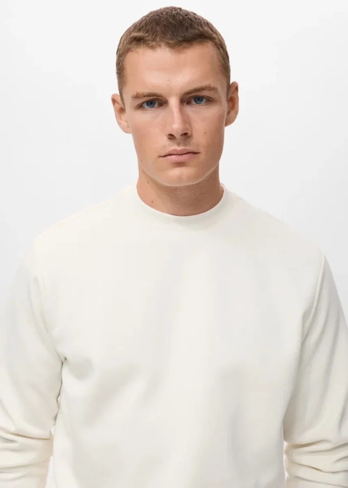 Bavlněná mikina s pravidelným střihem Bavlněná mikina s pravidelným střihem