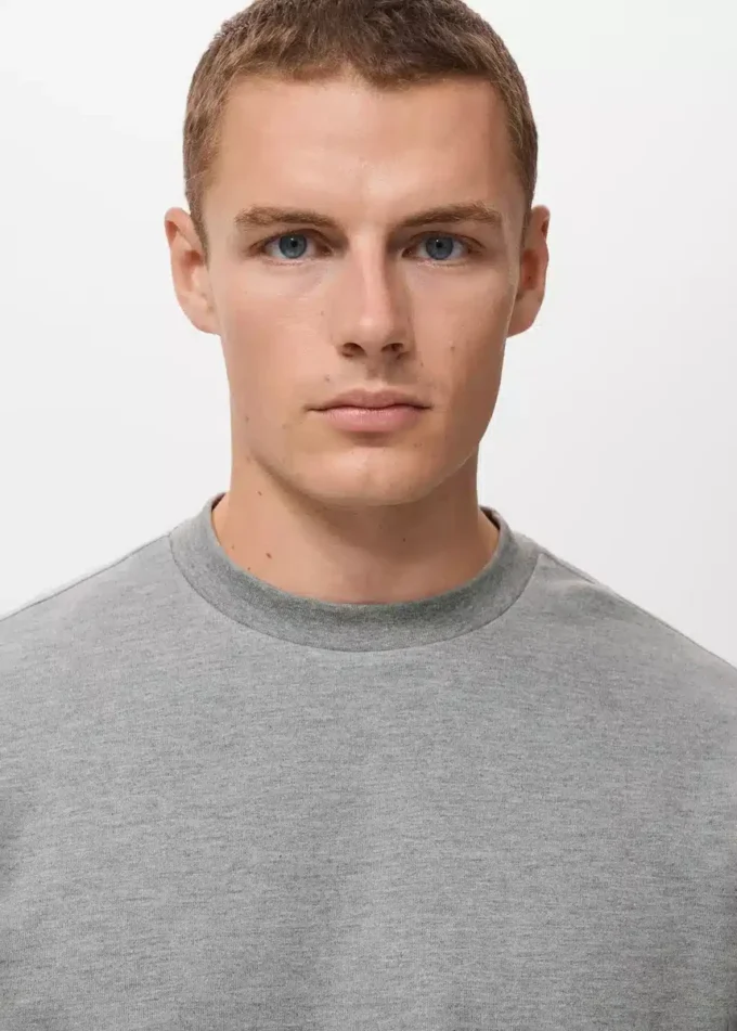 Bavlněná mikina s pravidelným střihem Bavlněná mikina s pravidelným střihem