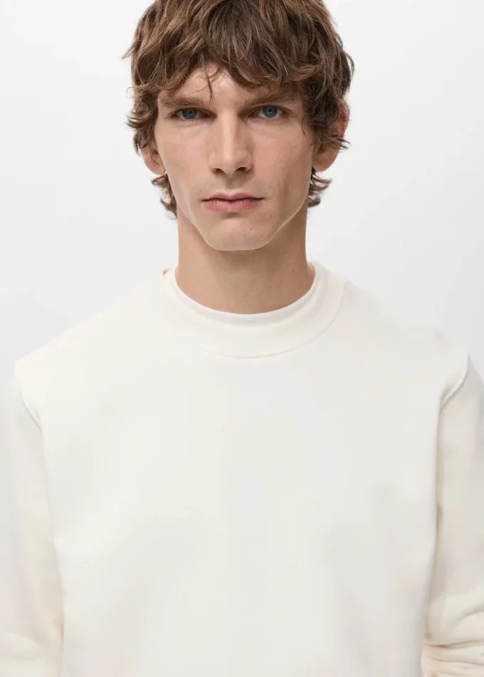 Bavlněná mikina s pravidelným střihem Bavlněná mikina s pravidelným střihem