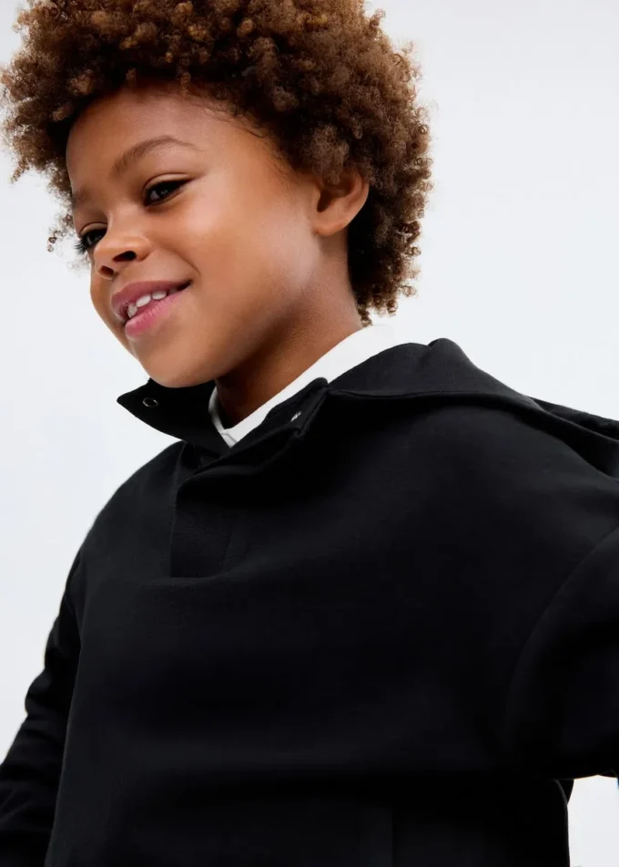 Bavlněná mikina s propleteným úpletem Bavlněná mikina s propleteným úpletem