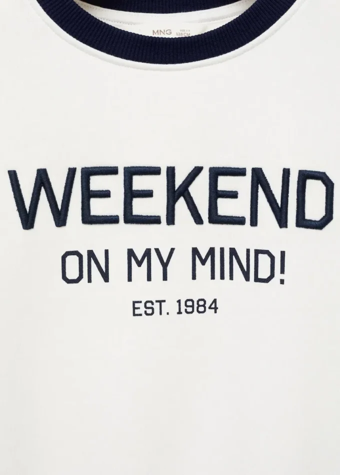 Bavlněná mikina s vyšívanými detaily Bavlněná mikina s vyšívanými detaily