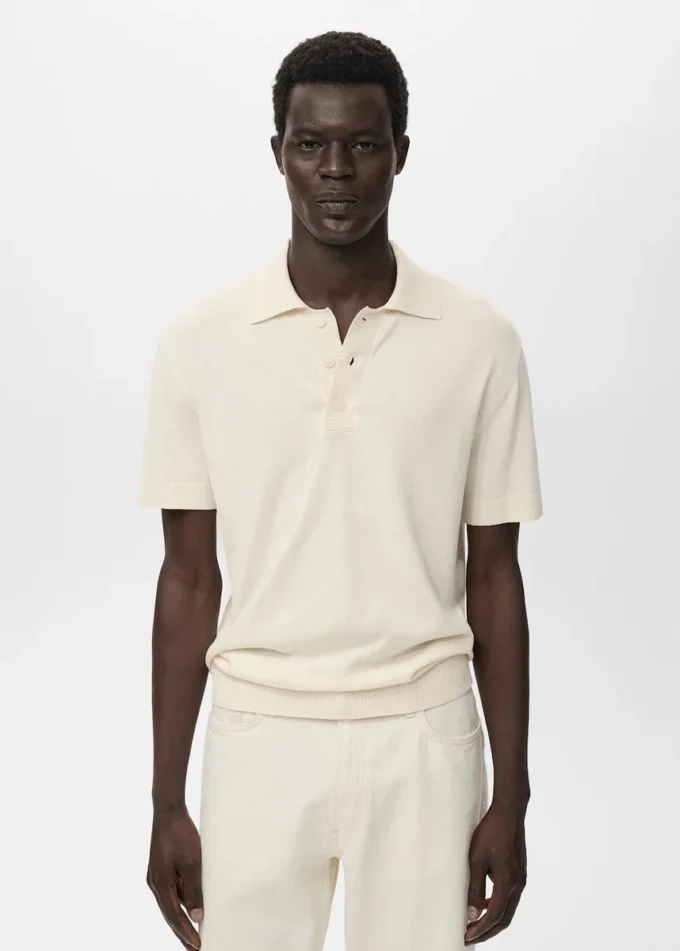 Bavlněné pletené polo tričko Bavlněné pletené polo tričko