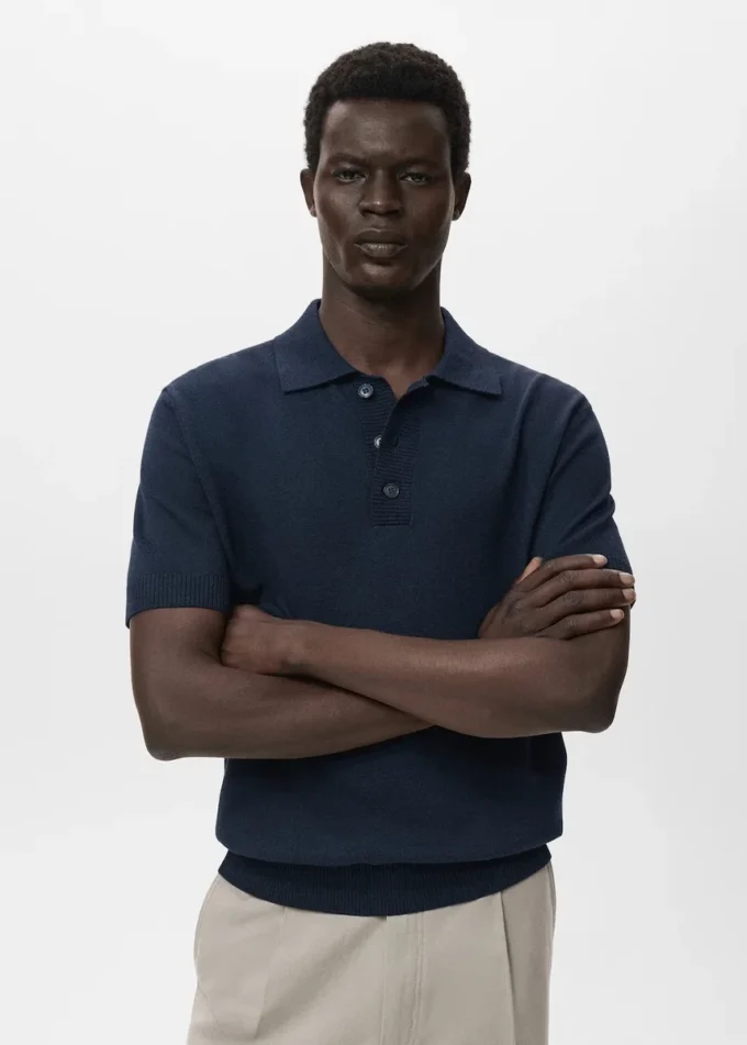 Bavlněné pletené polo tričko Bavlněné pletené polo tričko