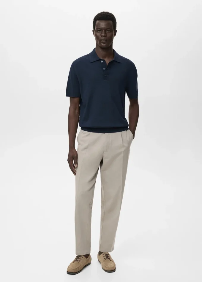 Bavlněné pletené polo tričko Bavlněné pletené polo tričko