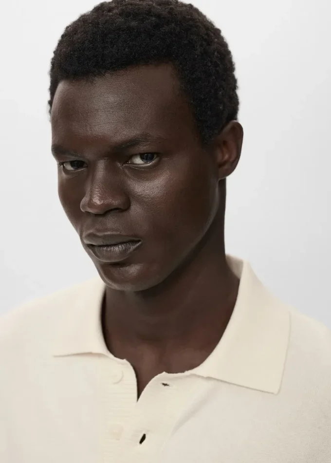 Bavlněné pletené polo tričko Bavlněné pletené polo tričko