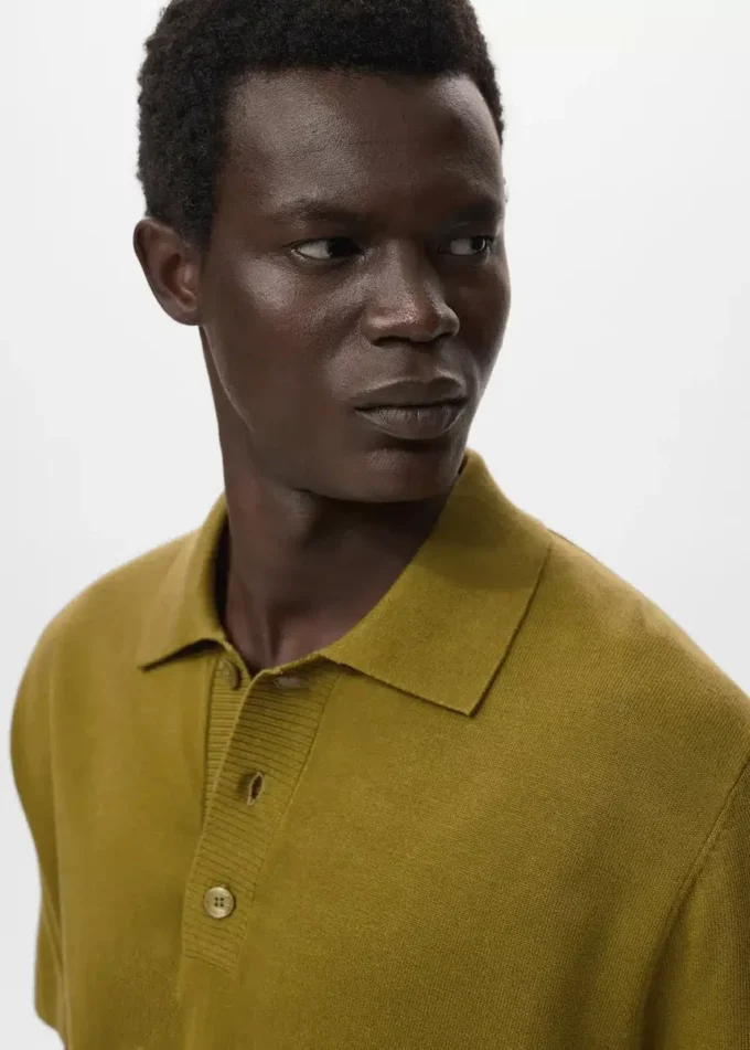 Bavlněné pletené polo tričko Bavlněné pletené polo tričko