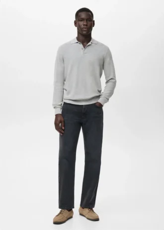 Bavlněné polo tričko s mikrostrukturou