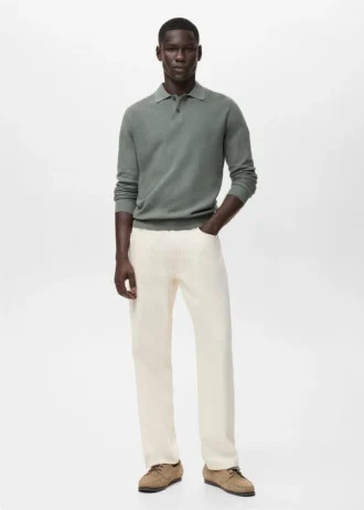 Bavlněné polo tričko s mikrostrukturou