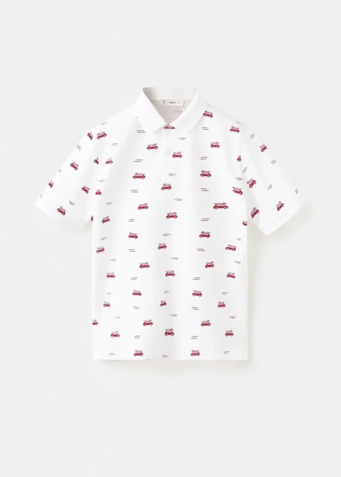 Bavlněné polo tričko s potiskem