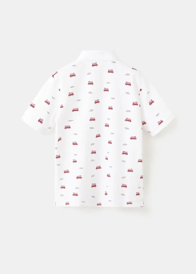 Bavlněné polo tričko s potiskem