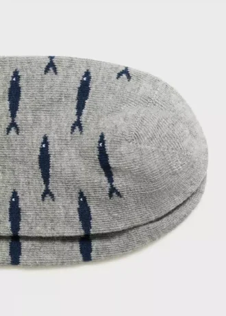 Bavlněné ponožky s potiskem ryb