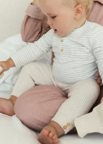 Bavlněné pruhované body pro miminka