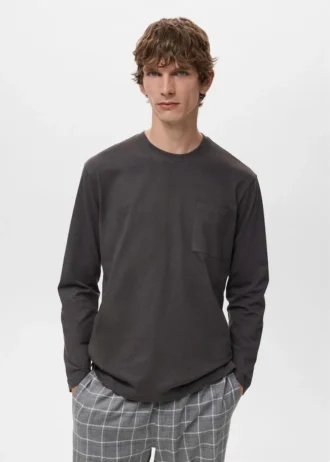 Bavlněné pyžamo s kostkovaným vzorem