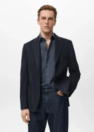 Bavlněné sako slim fit