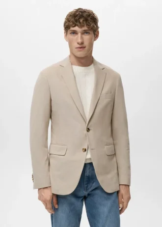 Bavlněné sako Verner se slim fit střihem