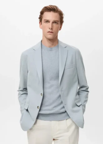 Bavlněné sako Verner se slim fit střihem