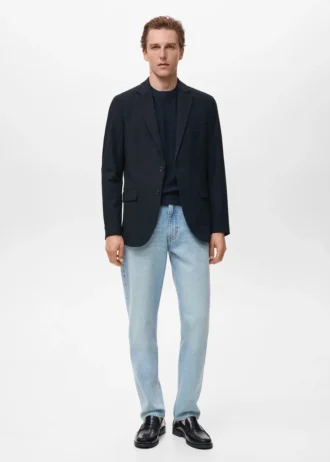 Bavlněné sako Verner se slim fit střihem