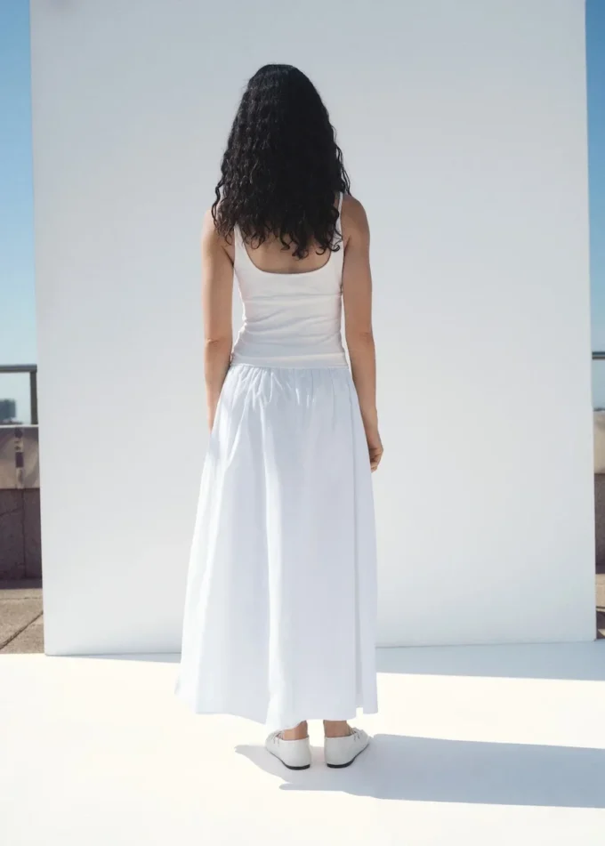 Bavlněná sukně midi se záhyby Bavlněná sukně midi se záhyby