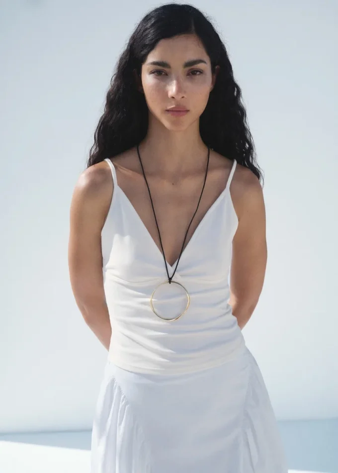 Bavlněná sukně midi se záhyby Bavlněná sukně midi se záhyby