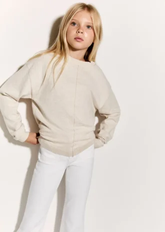 Bavlněný svetr s ozdobnými švy