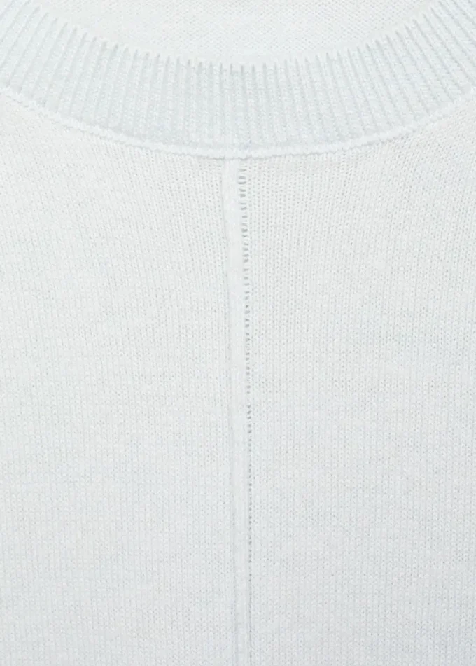 Bavlněný svetr s ozdobnými švy Bavlněný svetr s ozdobnými švy