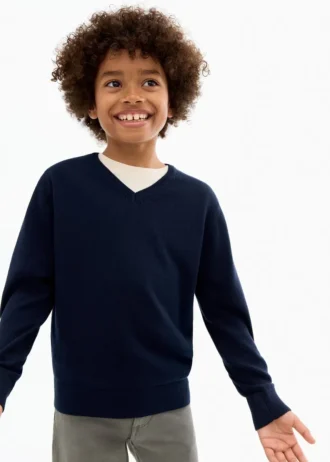 Bavlněný svetr s výstřihem do V