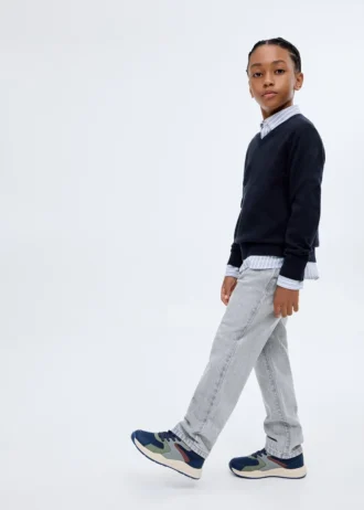 Bavlněný svetr s výstřihem do V