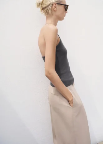 Bavlněný top s otevřenými zády