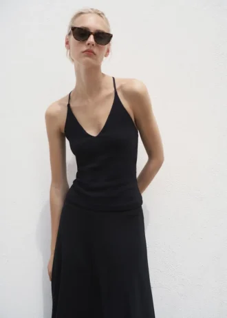 Bavlněný top s otevřenými zády