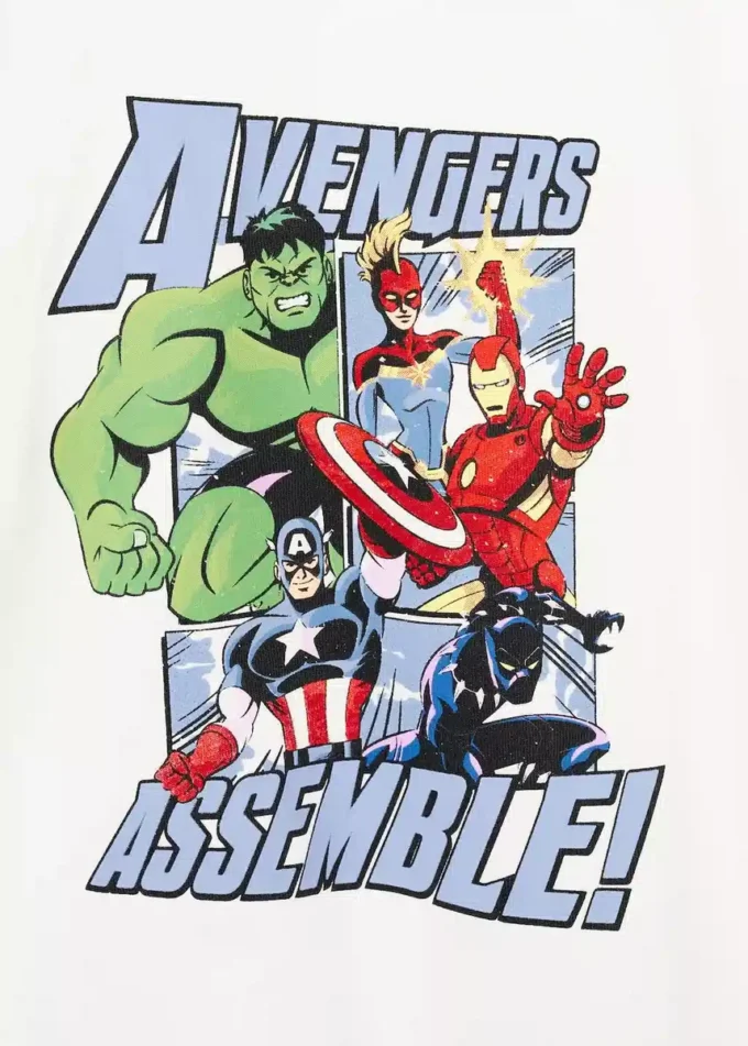 Bavlněné tričko Marvel s motivem superhrdinů Bavlněné tričko Marvel s motivem superhrdinů