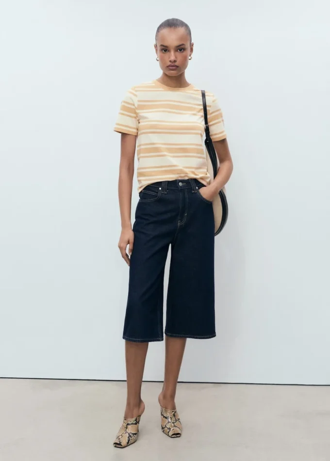 Bavlněné tričko s kontrastním límcem Bavlněné tričko s kontrastním límcem