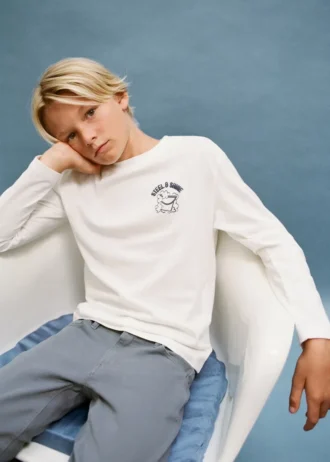 Bavlněné tričko s reliéfním potiskem