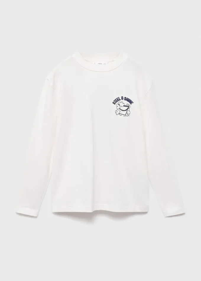 Bavlněné tričko s reliéfním potiskem Bavlněné tričko s reliéfním potiskem