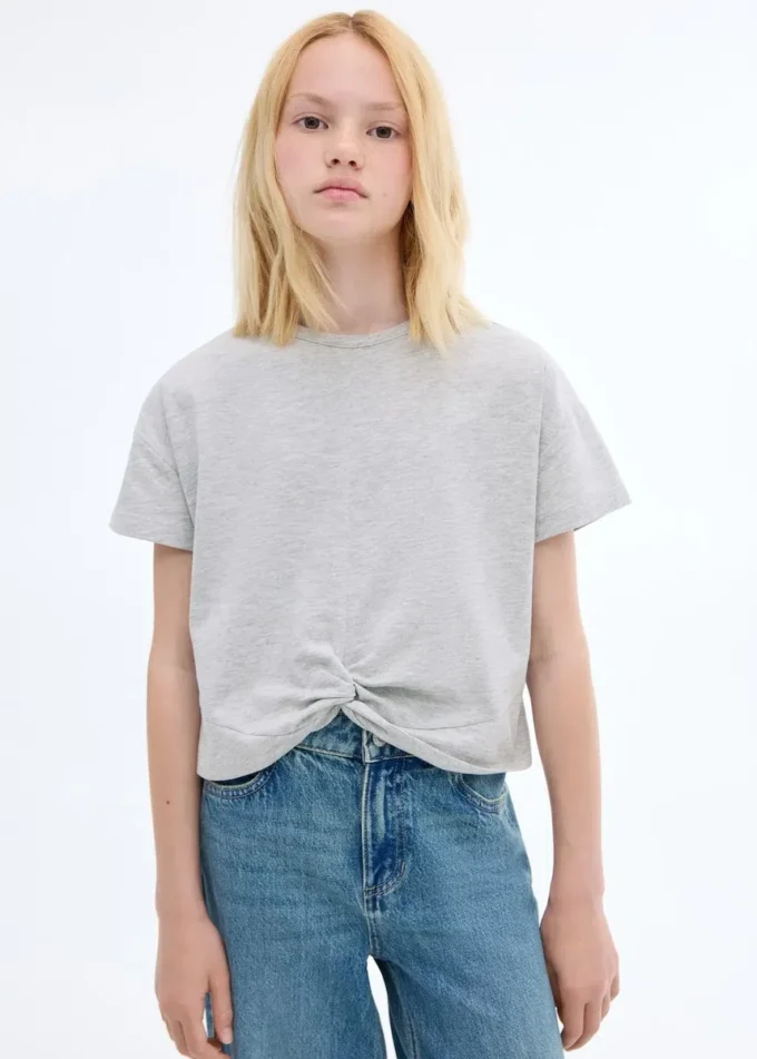 Bavlněné tričko s uzlem