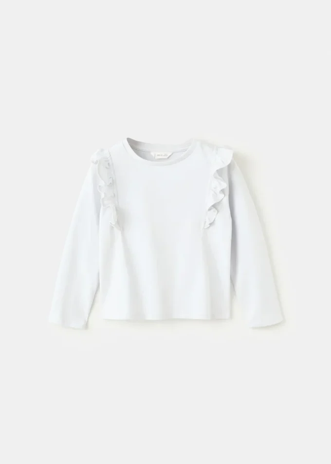 Bavlněné tričko s volánky Bavlněné tričko s volánky