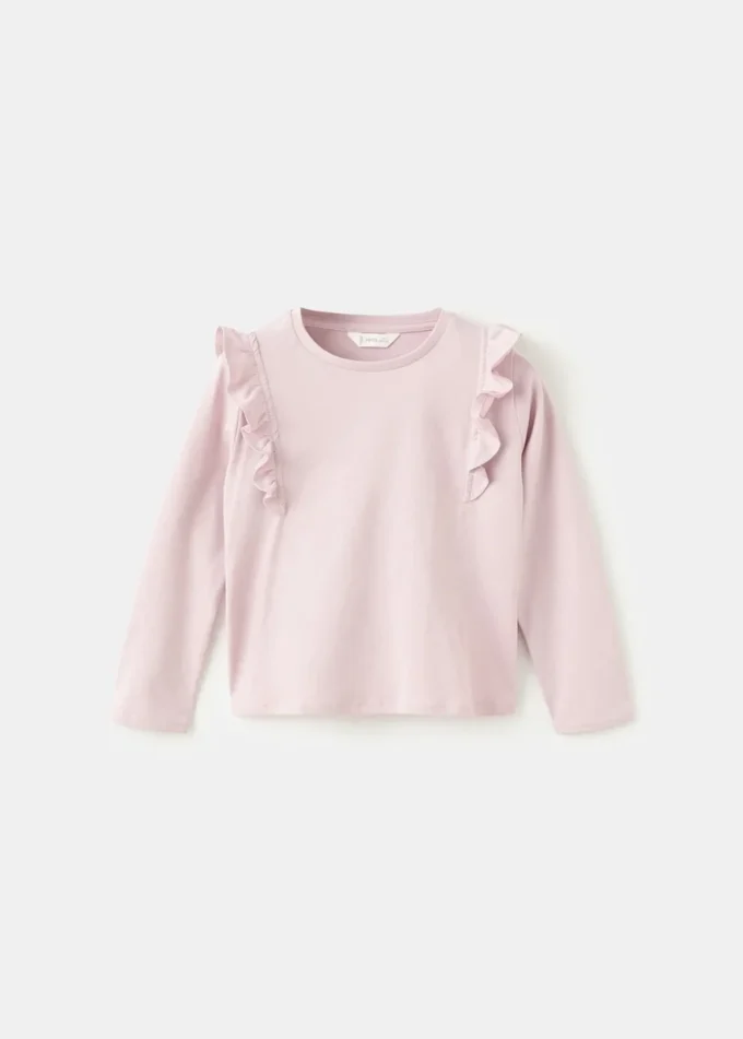 Bavlněné tričko s volánky Bavlněné tričko s volánky