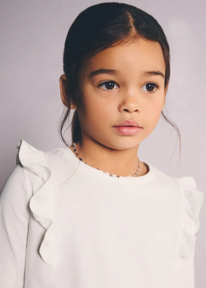 Bavlněné tričko s volánky Bavlněné tričko s volánky