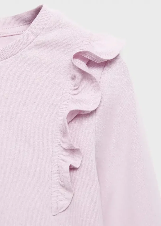 Bavlněné tričko s volánky