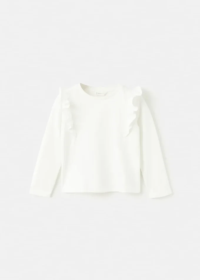 Bavlněné tričko s volánky Bavlněné tričko s volánky