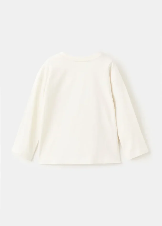 Bavlněné tričko s vyšívaným medvědem