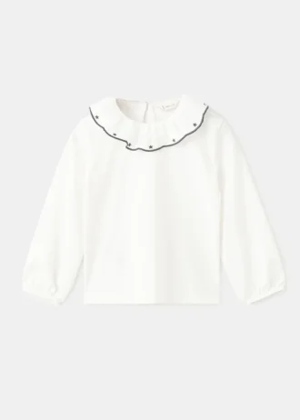 Bavlněné tričko s vyšívanými hvězdami