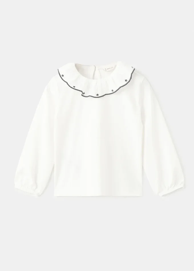 Bavlněné tričko s vyšívanými hvězdami Bavlněné tričko s vyšívanými hvězdami