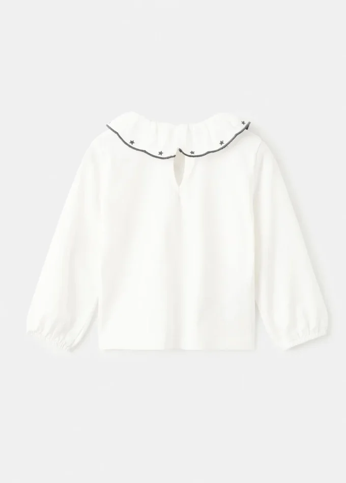 Bavlněné tričko s vyšívanými hvězdami Bavlněné tričko s vyšívanými hvězdami